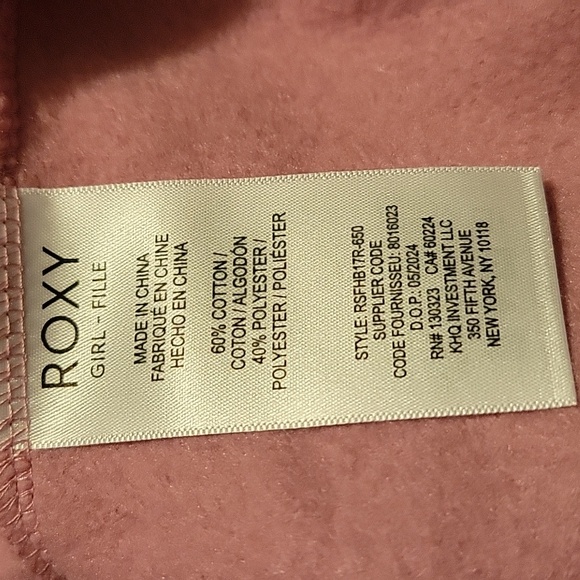 NWT: Roxy Girl's Fleece Zipper Hoodie - Picture 9 of 13